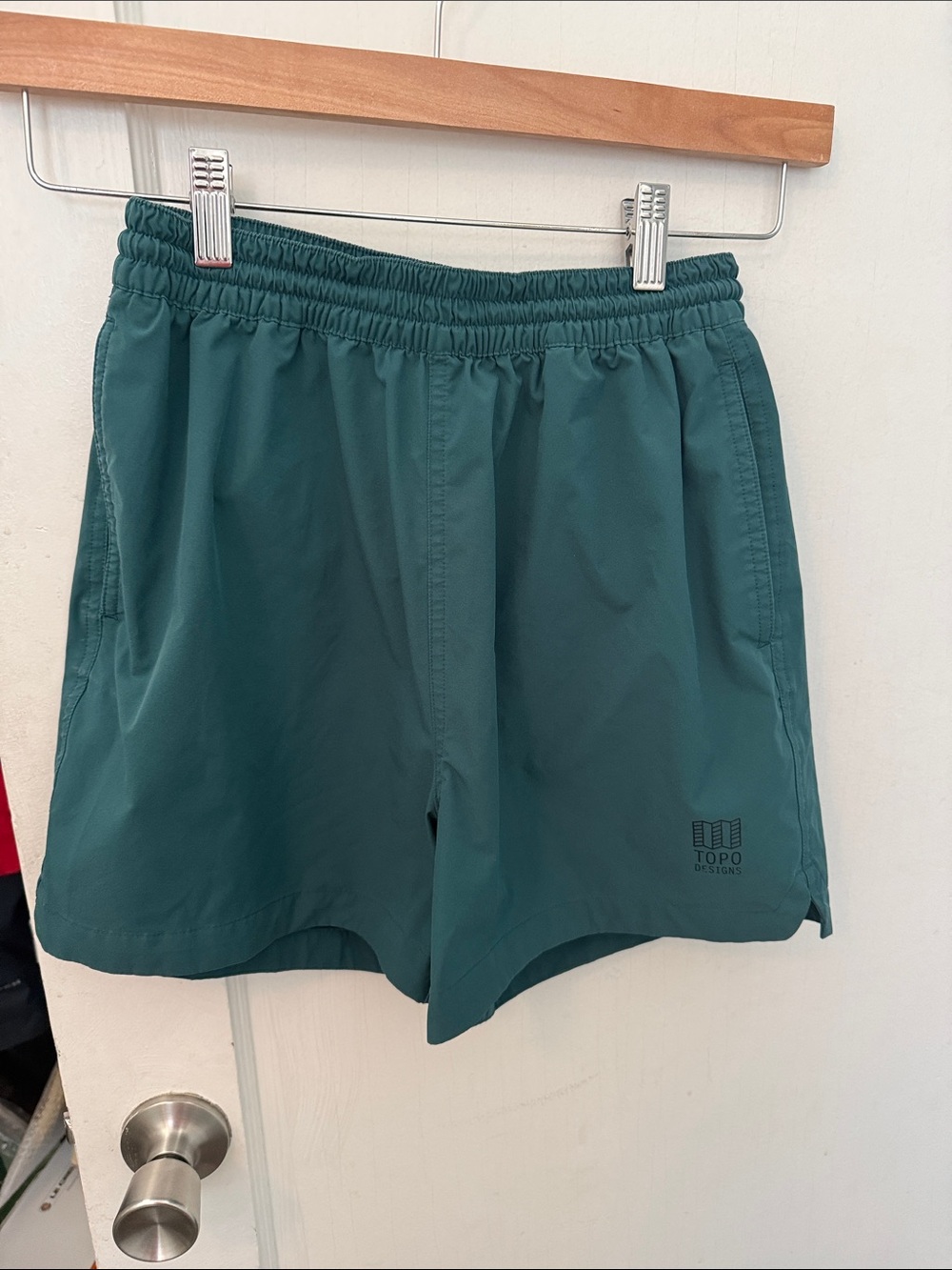 Topo Designs Women’s Teal-Green Athletic Shorts